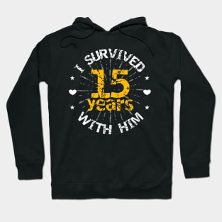 Funny 15th anniversary (wedding, friendship) gift for her Hoodie